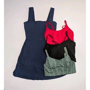 Victorias Secret Mixed Lot Of 4 Sz Small XS Pink Active Sports Bra Dress Ribbed